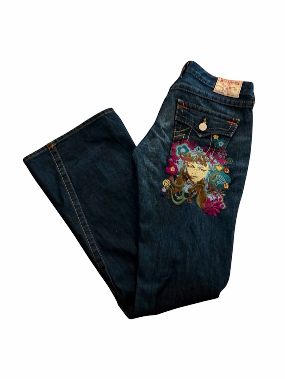 True Religion Joey Miss Groovy Flare Jeans Dark Wash‎ 29x33